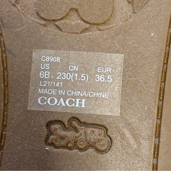 Coach Charli pink signature espadrille slide sandal womens 6